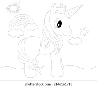 nice unicorn coloring book pages