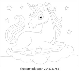 nice unicorn coloring book pages