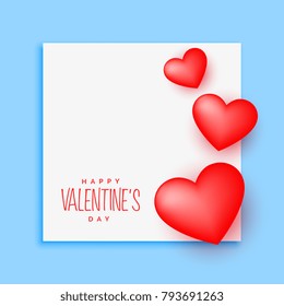 nice valentine's day poster design with text space