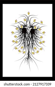 nice vector, abstract, with dominant color black, white background.