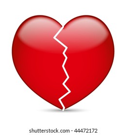 Nice Vector broken heart - aqua