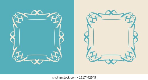 Nice vector frame isolated. Named layers. Abstract round corners. For presentation, photo, infographics,  other. Place for message or illustration.