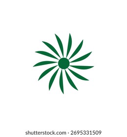 Nice vector green flower design