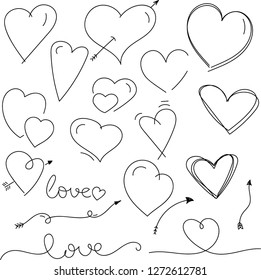 Nice vector hearts for valentine's day) 
