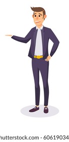 Nice vector illustration of Business men in the jacket and pants/ official suit.

