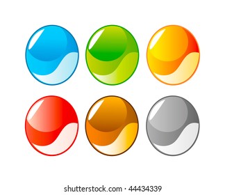 nice vector illustration of glass pearls isolated on white background