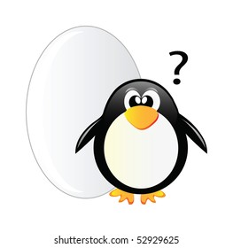 nice vector illustration of penguin isolated on white background
