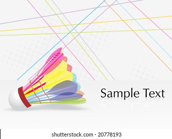 nice vector shuttlecock with background, wallpaper