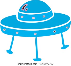 Nice vector spaceship with colorful design