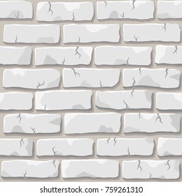 Nice vector white brick wall seamless square pattern