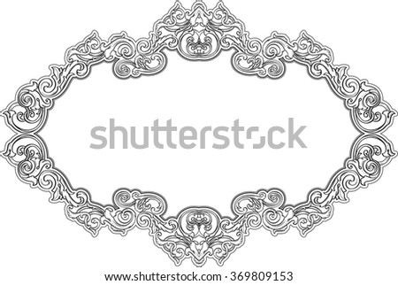 Nice victorian retro nice art page isolated on white