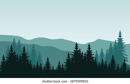 Nice views natural scenery in the morning. City vector