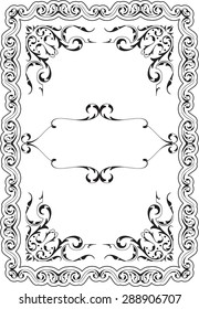 Nice vintage frame is isolated on white