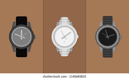 Nice Watches Set Flat Collection