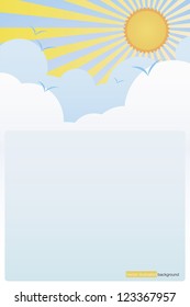 nice weather background with empty space for sample text . Vector.