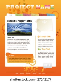 nice website template. modern editable vector layout.
