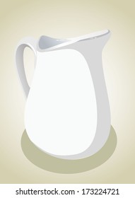 Nice white ceramic milk jug.