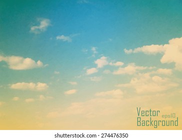 Nice white cloud on the sky. Vector.