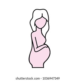 nice woman pregnant to expecting a baby