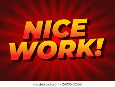 Nice work. Text effect design in 3D style with eye catching colors