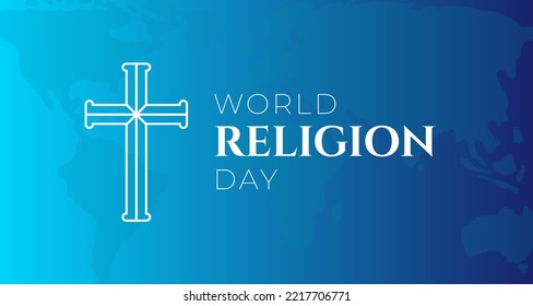 Nice World Religion Day Blue Background Illustration