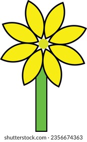 Nice yellow flower vector design