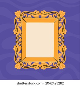 nice yellow frame with waves