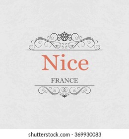 Nice,France.Vintage frame.