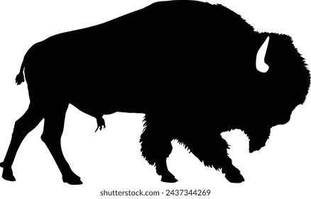 Nicely drawn minimal buffalo silhouette.