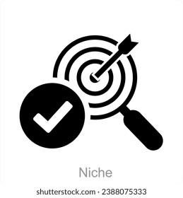 Niche and aim icon concept