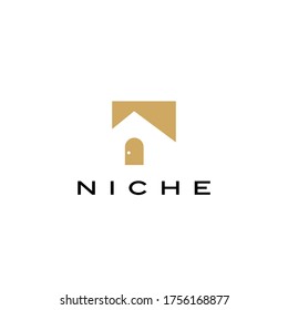 Niche Door Logo Vector Icon Illustration