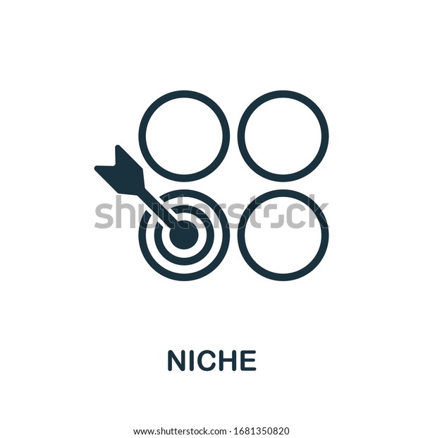 Niche icon\
from affiliate marketing collection. Simple line Niche icon for\
templates, web design and\
infographics