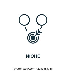 Niche icon. Monochrome sign from affiliate marketing collection. Creative Niche icon illustration for web design, infographics and more