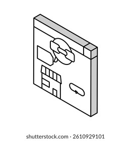 niche link building isometric icon vector. niche link building sign. isolated symbol illustration