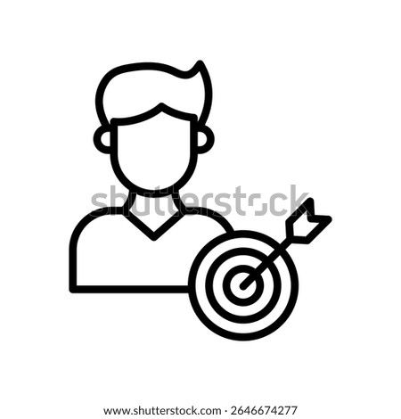 Niche Market Icon Line Vector Illustration