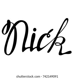 Nick name lettering