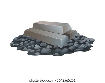Vetor de ilustração de material de barra de níquel