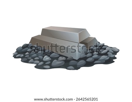 Nickel Bar Material Illustration Vector