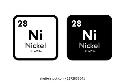 nickel icon set. vector template illustration  for web design