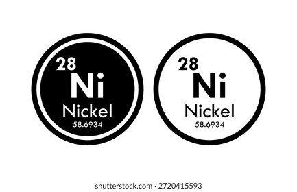 Conjunto de iconos de níquel. Ilustración de Plantilla de Vector para Diseño web