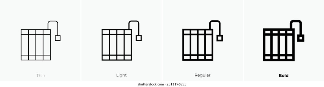 nickel icon. Thin, Light Regular And Bold style design isolated on white background