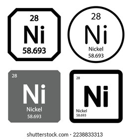 nickel icon vector template design