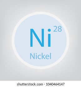 Nickel Ni chemical element icon- vector illustration