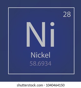Nickel Ni chemical element icon- vector illustration