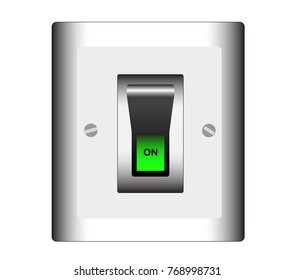 Nickel On/Off switch in vector graphics