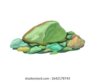 Nickel Stone Material Illustration Vector