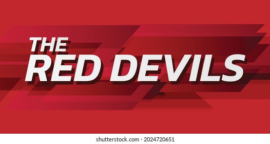 Nickname Manchester United The Red Devils Football Club Premier League Old Trafford background modern concept vector template