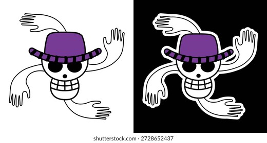 Logotipo da bandeira do personagem Nico Robin em anime One Piece