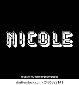 NICOLE LUXURY ELEGANT FONT SERIES, VECTOR TYPESET