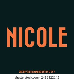 NICOLE LUXURY ELEGANT FONT SERIES, VECTOR TYPESET